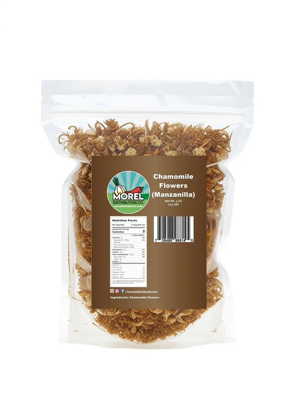 Dried Chamomile Flowers, Chamomile Tea loose leaf, Manzanilla 4 oz.