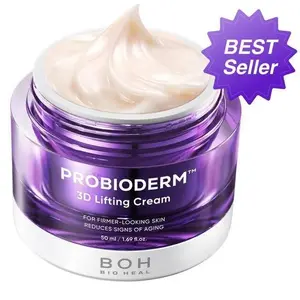 Probioderm 3D Lifting Cream 1.7 fl oz | Advanced Korean Anti-Aging Probiotic Facial Night Cream with 17-Peptide Complex & Patented Probioderm for Wrinkles on Face and Neck