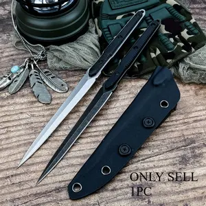 High-Hardness 440C Blade with Sheath, Aluminum Handle, Multi-Purpose Fixed-Blade Knife, EDC Pocket Knife, Outdoor Utility Knife, Jungle Survival Cutting Tool, Tactical Knives