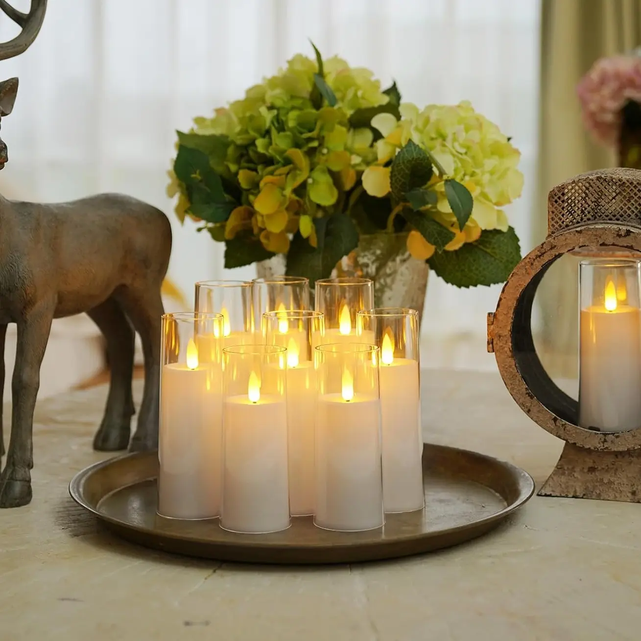 Homemory Pure White Acrylic Flameless Candles, LED Candles, Battery Operated Candles with Remote Control and Timer, Fake Electric Candle, Wedding, Home Decor, Set of 9 Summer Sale Deals