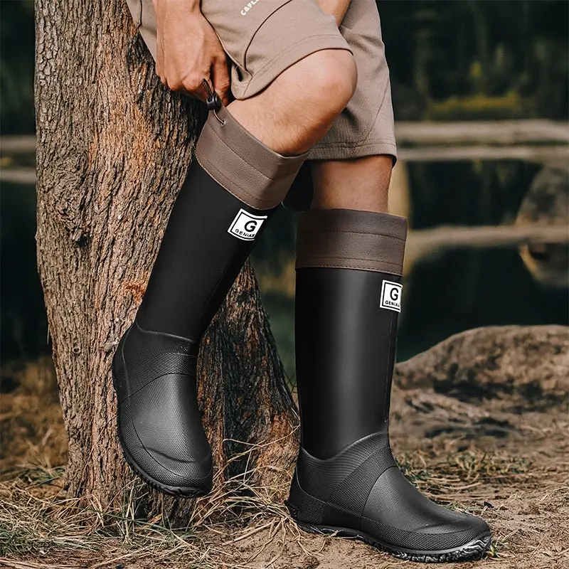 High-top High Quality shoes for men and women, lightweight non-slip rubber boots suitable for outdoor wear, long tube planting watering boots, foldable, ideal for digging clams and fishing