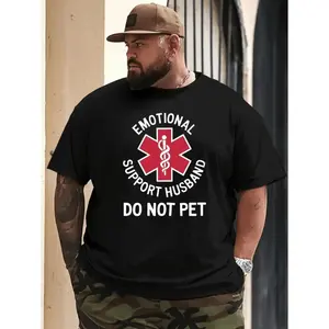 100% Cotton Golf Gift T-Shirt For Men and Women Plus Size Men'S "Emotional Support Husband Do Not Pet" Funny T-Shirt - Best Gift for Men