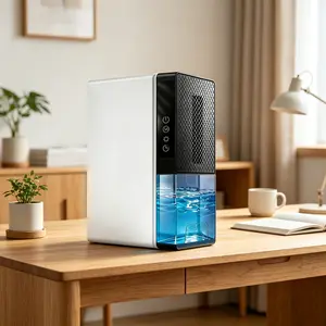 95OZ Dehumidifier for Home, Quiet Portable Dehumidifier for 1000 Sq.Ft, Auto Shut Off with 7 Color Ambient Night Light, Small Dehumidifier for Bedroom, Living Room, Basement, Closet and RV