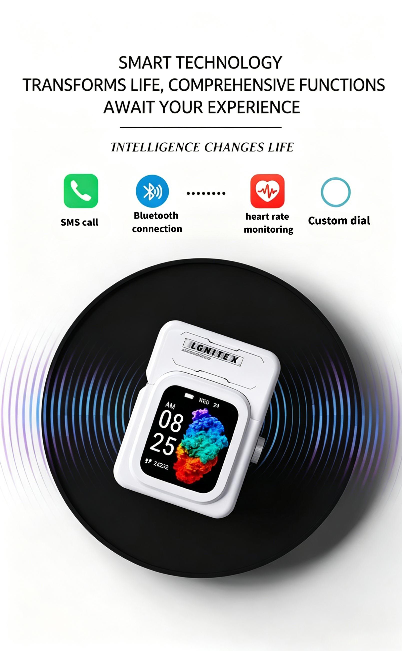 2026 New Model Multi-Functional Smart Touch Screen Arc Lighter - Bluetooth USB Rechargeable, Windproof Electric, Premium High-End Men's Accessory, Unique Room Decor Birthday Gift for Men