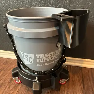 5 Gallon Bucket Storage Mount | 3D Printed Garage & Shop Organizer | Fits Tractor Supply Buckets | Made in USA