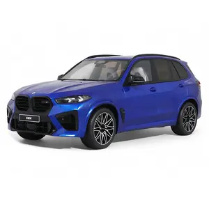 2023 BMW X5 M Competition Blue Metallic with Black Top 1/18 Model Car by GT Spirit