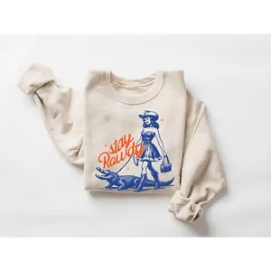 Stay Rowdy Shirt, Cowgirl with Alligator Sweatshirt, Say Howdy Get Rowdy Tshirt, Western Sweater, Country Girl Bachelorette Party Crewneck