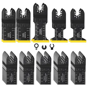 Oscillating Saw Blades, Titanium Oscillating Multitool Blades for Metal, Wood and Plastic, fit Dewalt Milwaukee Ryobi Fein Dremel Bosch Rockwell Makita Porter(Titanium, 115)