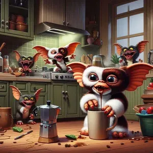 5D DIY Full Drill Round Diamond Painting - Diamond Art Painting Kit Kitchen Monster Mosaic, Canvas - DIY Decorative Painting, Home Wall Decor, Suitable for Halloween and Christmas, Birthday and Anniversary Gifts