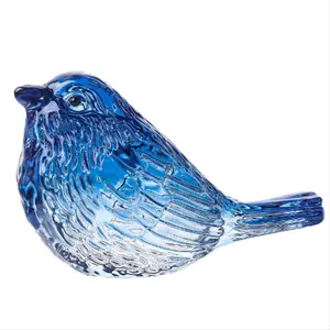 Blown Glass Birds Collectible Figurines Crystal Birds Gifts for Glass Figurines for Animal Lovers for Table Home Decor E