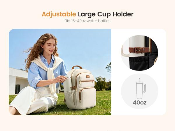 LOVEVOOK Laptop Backpack for Women, 15.6 Inch Travel Backpack with Giant Tumbler Holder Pocket, Multi-Pocket College School Bookbag Purse, Water-Resistant Work Daypack for Teacher Nurse LOVEVOOK Laptop Backpack for Women, 15.6 Inch Travel Backpack with Giant Tumbler Holder Pocket, Multi-Pocket College School Bookbag Purse, Water-Resistant Work Daypack for Teacher Nurse