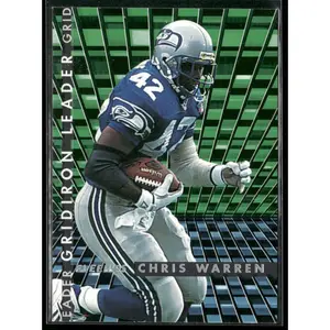 Chris Warren 1995 Fleer Gridiron Leaders #9 Seattle Seahawks