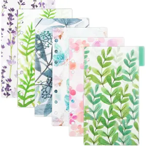 , 12 Pack Colorful 6 Holes Binder Index Dividers A6 Page Classified Tabs Divider for Notebooks Diary Planner Organizer