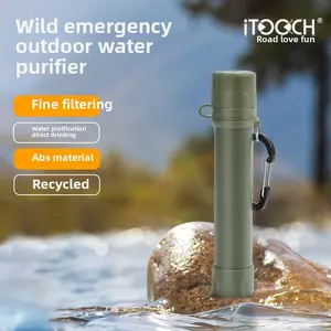 2 Outdoor Camping Water Purifiers Portable Direct Drinking Straws Filters Field Emergency Survival Gear