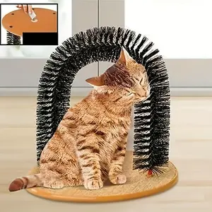 Cat Arch Self-Combing Massage Toy, Multifunctional Cat Hair Brush Cat Scratching Toy Cat Kitten Interactive Supply