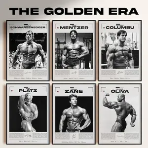 The Golden Era Of Bodybuilding Posters, Arnold Schwarzenegger, Mike Mentzer, Franco Columbu, Tom Platz, Frank Zane, Sergio Oliva, Gym Poster( Unframed-Print Only )