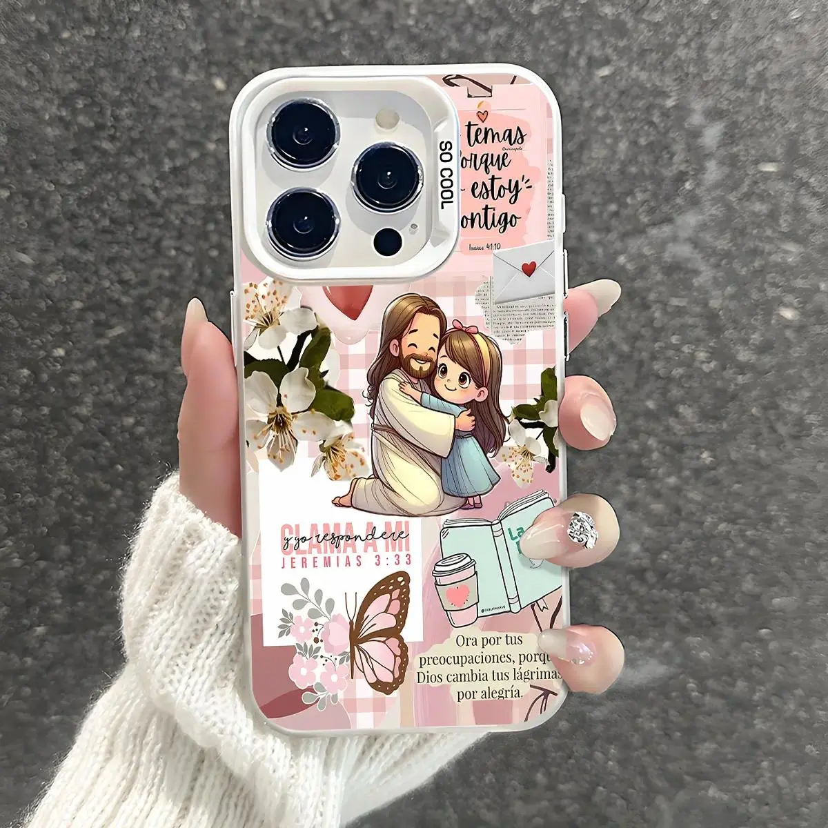 Jesus Bible Verse Shockproof Phone Case for iPhone 7 8 X Xsmax 11 12 13 14 15 16 Pro Max Plus Protecitved Cover Affordable Trendy Girl Aesthetic Christian