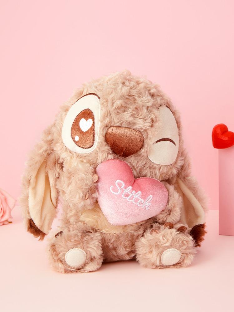 Disney Stitch Winnie Series No.10 Chocolate Costume Sitting Plush Doll - Comfortable Plush Toys, Valentine's Day Gift