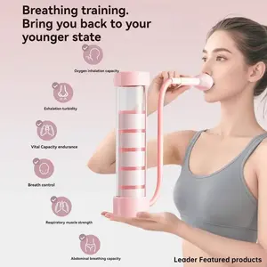 Breathing Exercise Tool for Lungs, Portable Adjustable Resistance Lung Exerciser, Breathing Dumbbell Abdominal Breathing Lung Capacity Abdominal Muscle Six-pack Pelvic Floor Muscle Facial Exercise Equipment