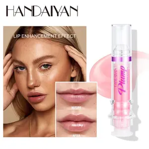 Transparent Lip Gloss Stick, Mirror Shine Lip Stain, Spicy Lip Plumping Effect, Spring Press Design, Multiple Jelly Colors Available