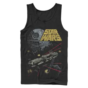 Men's Star Wars Millennium Falcon Battle Tank Top Men's Star Wars Millennium Falcon Battle Tank Top