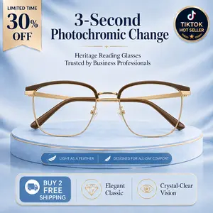 Couple Style Premium Photochromic Reading Glasses Blue Light Filtering  Lightweight Frame
