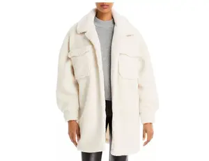 Aqua Sherpa Jacket Cream S Comfort Womenswear