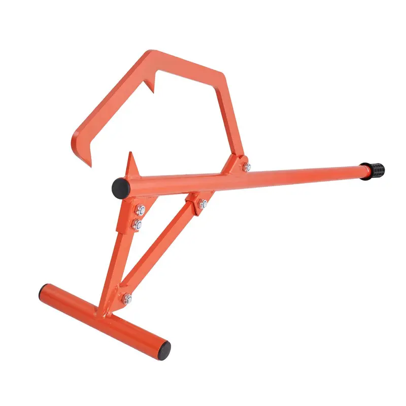 VEVOR Heavy-Duty Iron Timberjack Log Lifter Trolley, Durable Construction, 46.5 in Adjustable Height, Max 25" Size Range, Ergonomic Handle, Adjustable Iron Hook, Rust-Resistant Powder Coat, Easy Assemble & Use, for Work & Home Improvement