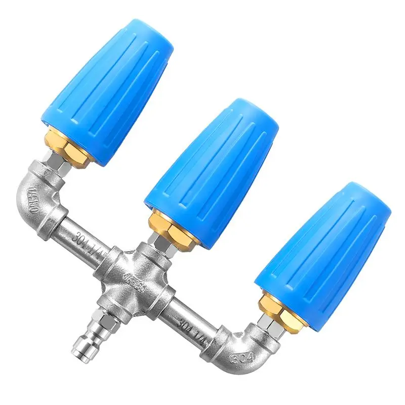Turbo Nozzle Pressure Washer, 360°Rotating Turbo Nozzle with 1/4" Quick Connector, 2.0 Orifice Twin Turbo Nozzle, 4-6 GPM, 4000 PSI