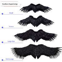 Black swallow-shaped wings