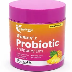 Women’s Probiotic Gummies with Slippery Elm – Pineapple Flavor (60 Gummies)