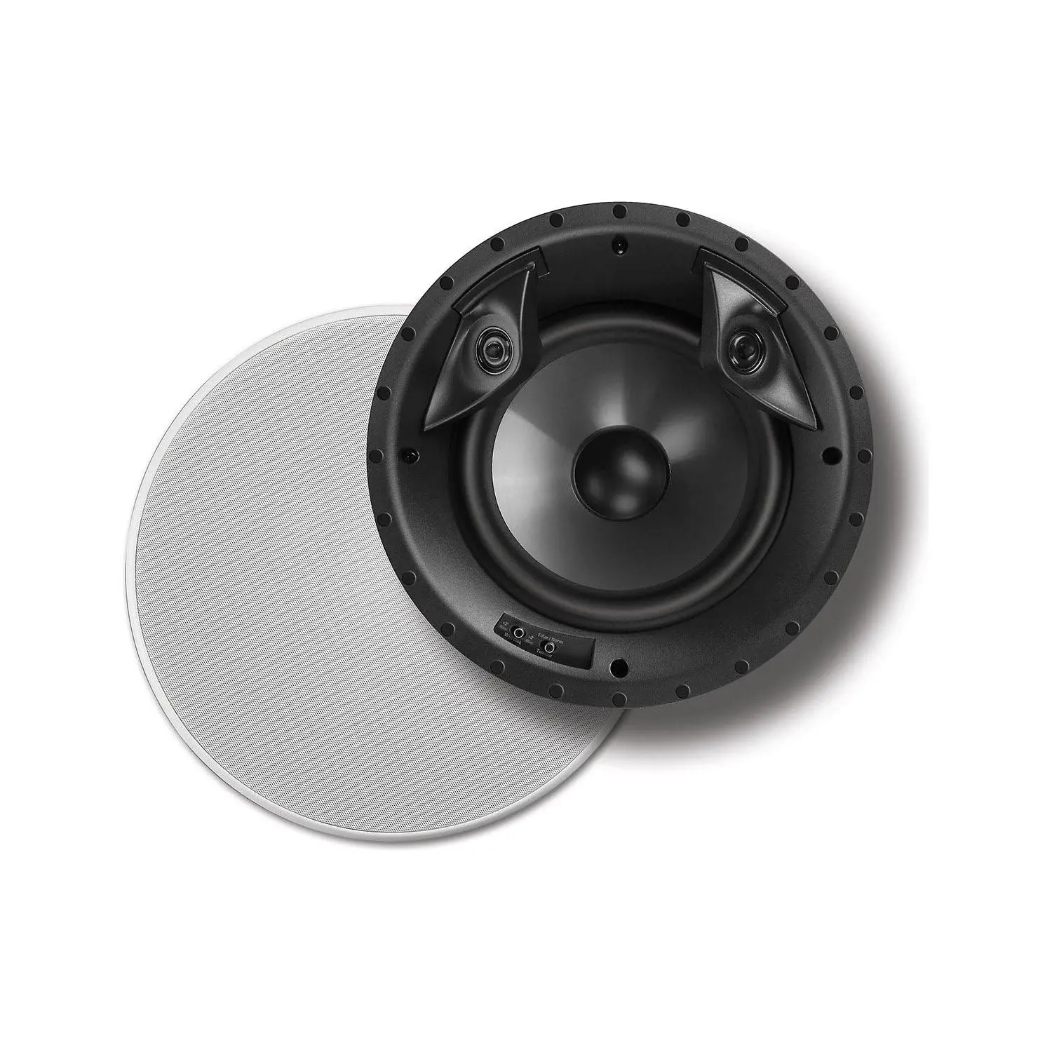 Polk Audio Vanishing Series 80 F/X-LS in-Ceiling Surround Sound Speakers (Pair), 8" Dynamic Balance Driver & (2) 0.75" Ring-Radiator Tweeter, Dual-Port Bandpass Enclosure, Rotating Cam System, Black, 4 Rotating Cams, 5.1 Or 7.1 Channel, No, Installation H