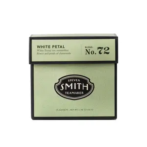 Smith Teamaker White Petal No. 72, Caffeinated, Sugar-Free, Sustainably Grown, Full Leaf White Tea Bags, 15 Sachets, 1.06oz Each