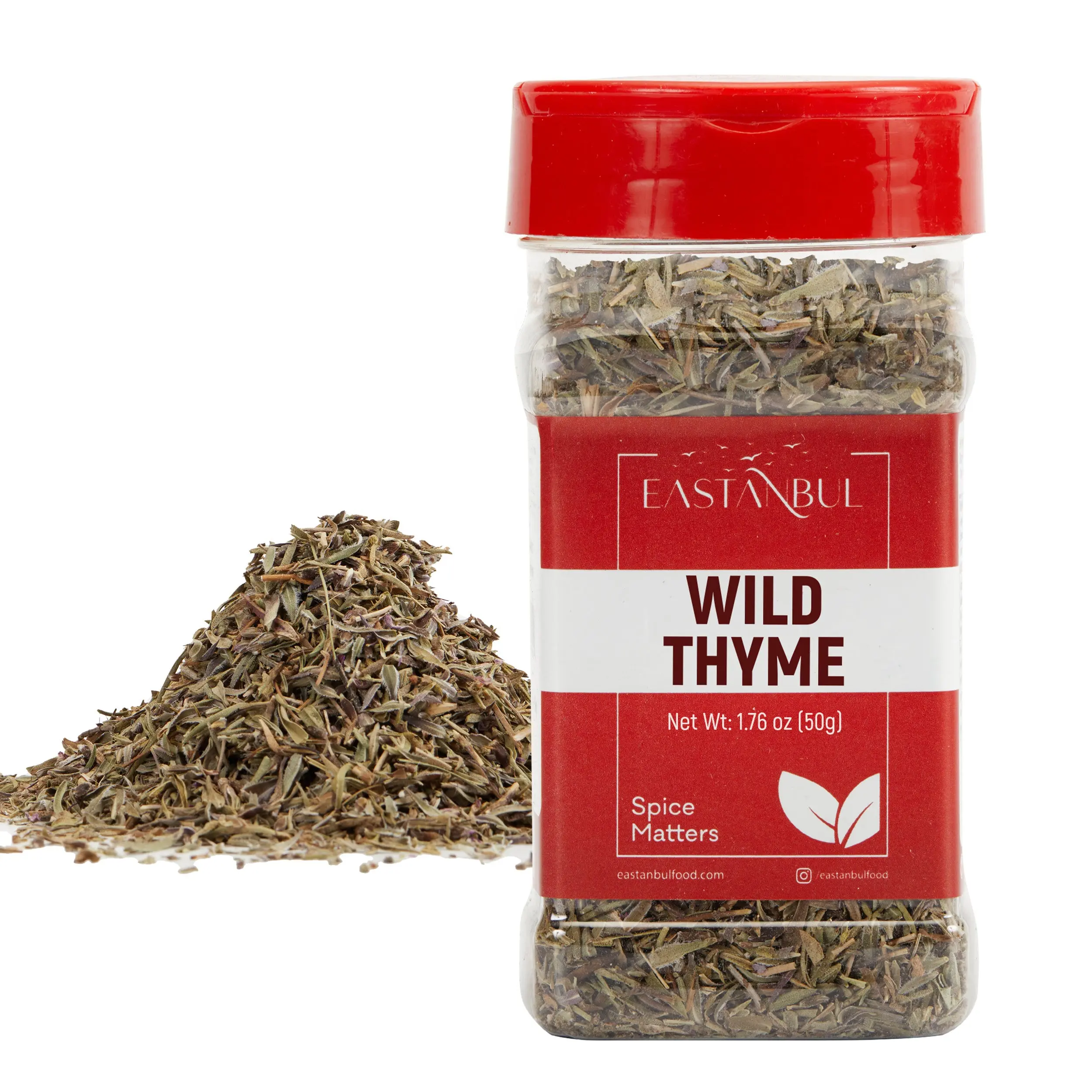 Eastanbul Wild Thyme, Spiked Thyme, Zaatar Thyme Seasoning, AKA Thymbra Spicata, 1.76oz Indian Spices Herbal Peppermint Blend