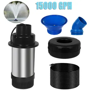 15000 GPH Pond Fountain Aerator with 750W 3/4 HP Power, 100FT Cord Two Nozzles Pond Pump, Stainless Steel Copper Motor Aerator for Outdoor Ponds Water Circulation and Landscape Fountain