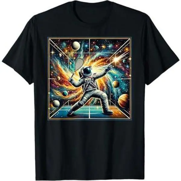 Racket and Ball on Racquetball Player Astronaut Racquetball T-Shirt