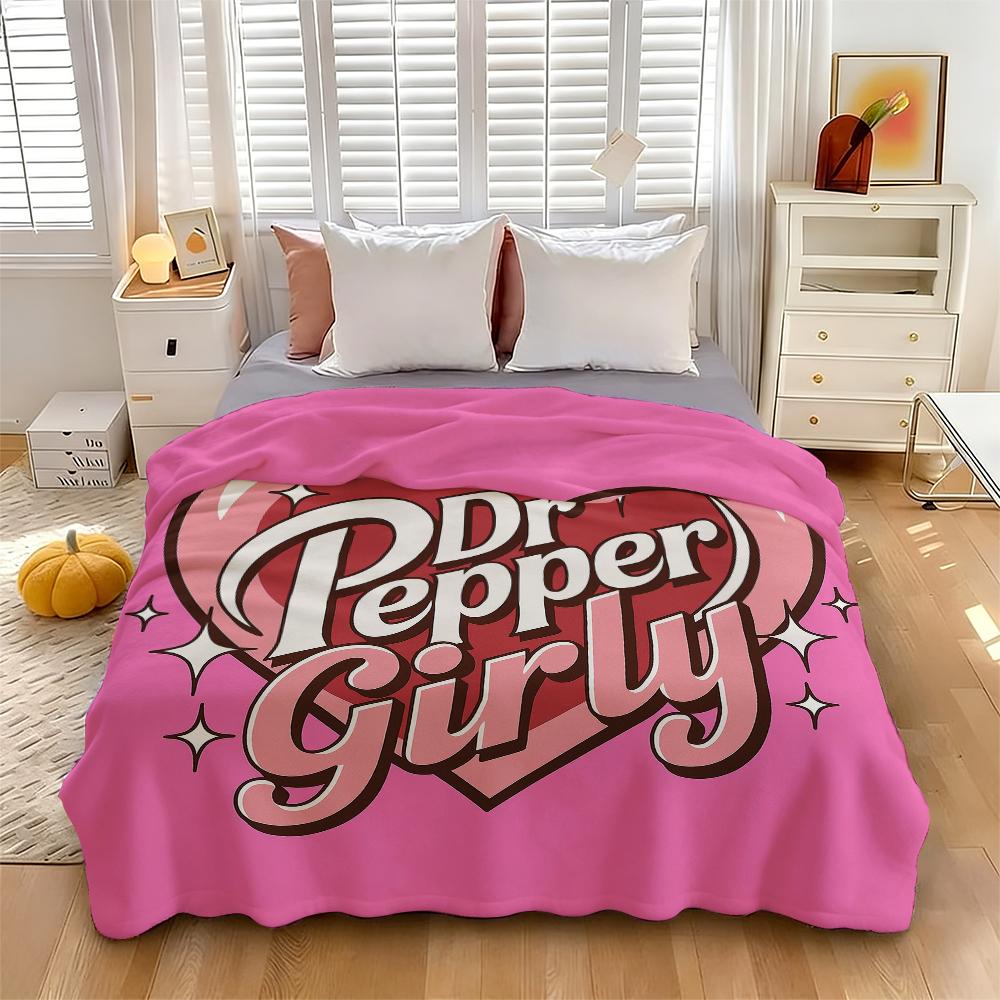 Dr Pepper Girl’s Dream Blanket – Cozy Flannel for True Dr Pepper Stans Dr Pepper Girly Gift Blanket – A Hug for Every Dr Pepper Obsessed Soul Fluffy Plush for Lazy Days, Movie Nights & Snuggles Bold Retro Design to Elevate Any Space