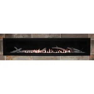 212 MAIN Ceramic Fiber Driftwood Log Set with 6 Logs, 6 Stones, and Locator Pins for Home Festive Decor, Six Logs
