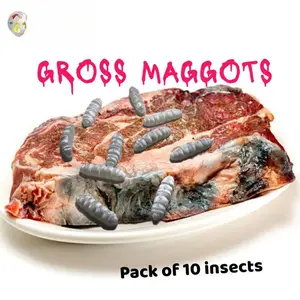 Fleximech Gross Maggots Set Of 10 Articulated Fidget Toy Insects Choose Color