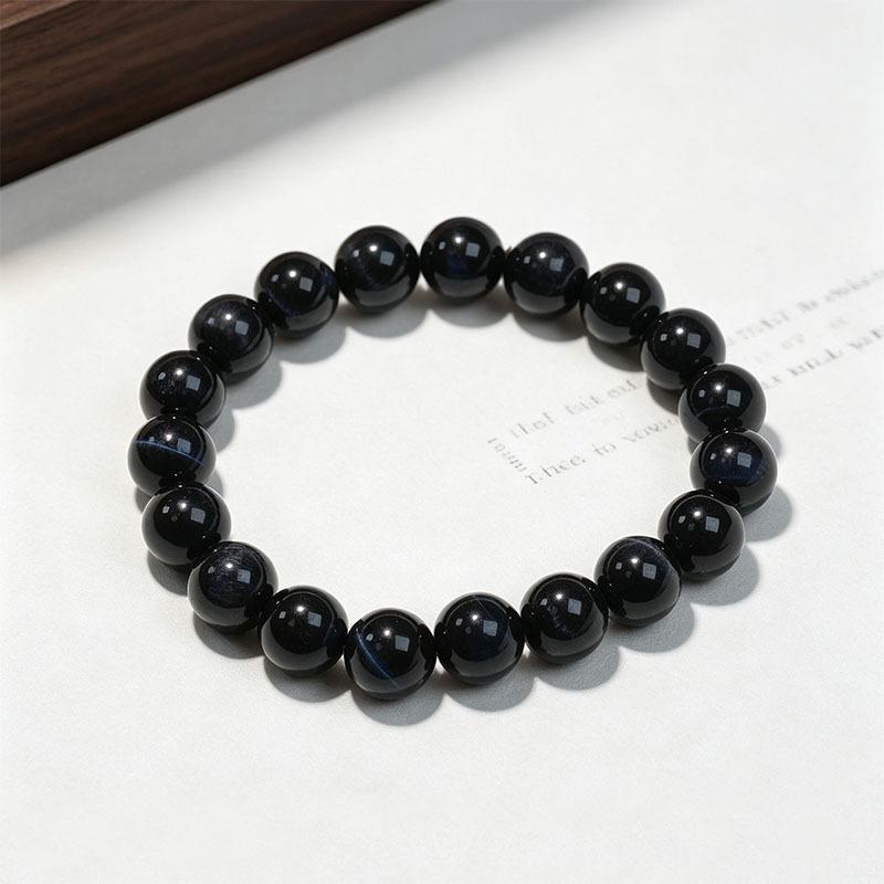 Unisex Natural Crystal Beaded Bracelets - Multi-Color Tiger Eye Jewelry with Protection Charm, Money Attraction & Good Luck, Ideal Gift for Daily Wear & Travel, Beading