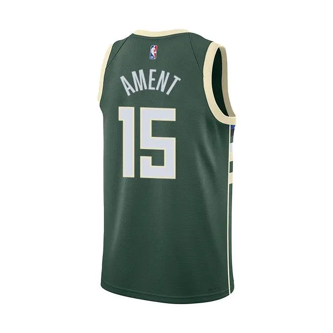 Nike 2022 Icon Edition Nate Ament Milwaukee Bucks Swingman Jersey