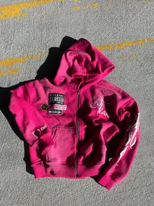 Acid Wash Pink "Starred Hoodie"