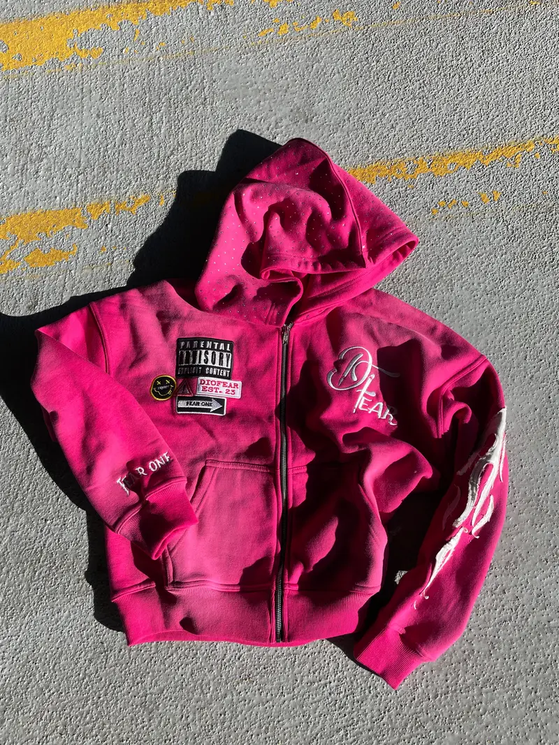 hellstar pink zip up hoodie - TikTok Shop