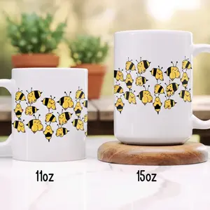 [BNB Gift] Boobees Pattern Funny Mug – Cute Bee Humor Coffee Cup – Gag Gift for Friends, Coworkers, Besties, Birthday or Just For Laughs