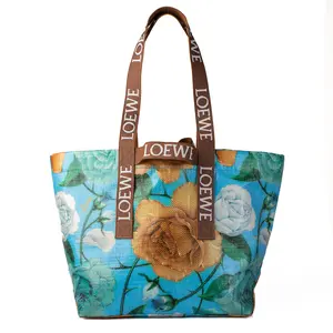 Pre-owned Loewe Vinyl Shoulder Bags Large Fold Logo Tote Multicolor W26021894