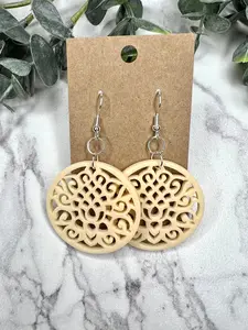 Vanilla Intricate Circle Earrings