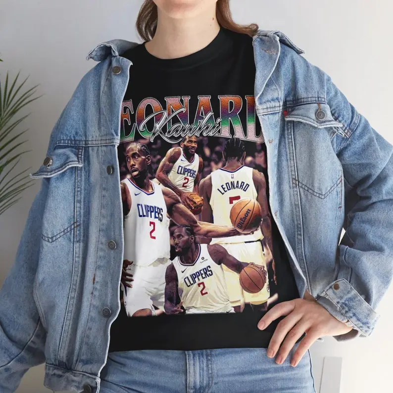 Kawhi Leonard Shirt, Basketball shirt, Classic 90s Graphic Tee, Unisex, Vintage Bootleg, Gift, Retro Tshirt Cotton Sleeve