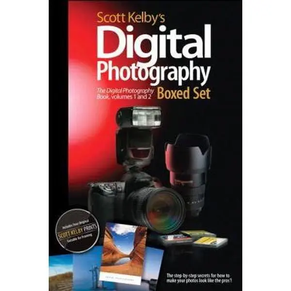 USED Book - Scott Kelby's Digital Photography Boxed Set: The Step by Step Secrets for How to Make Your Own Photos Look Like the Pro's; Volumes 1 and 2 by Scott Kelby (Paperback) - english