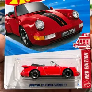 Red edition Porsche 911 Turbo diecast car 1:64 scale