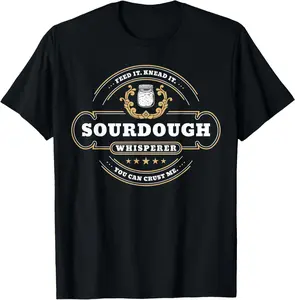 Cotton Graphic Tees Streetwear Sourdough Whisperer Bread Baker T-Shirt